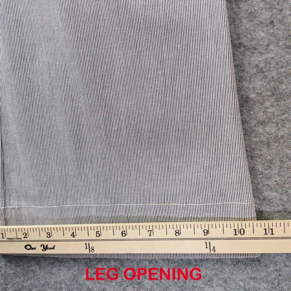 Ann Taylor LOFT Sz 6 Original Flare Pants Gray Pinstripe Cotton Blend Trousers - Picture 7 of 11